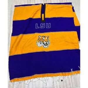 LSU Tigers Poncho Blanket Purple Gold Tiger Mascot Adult One Size
